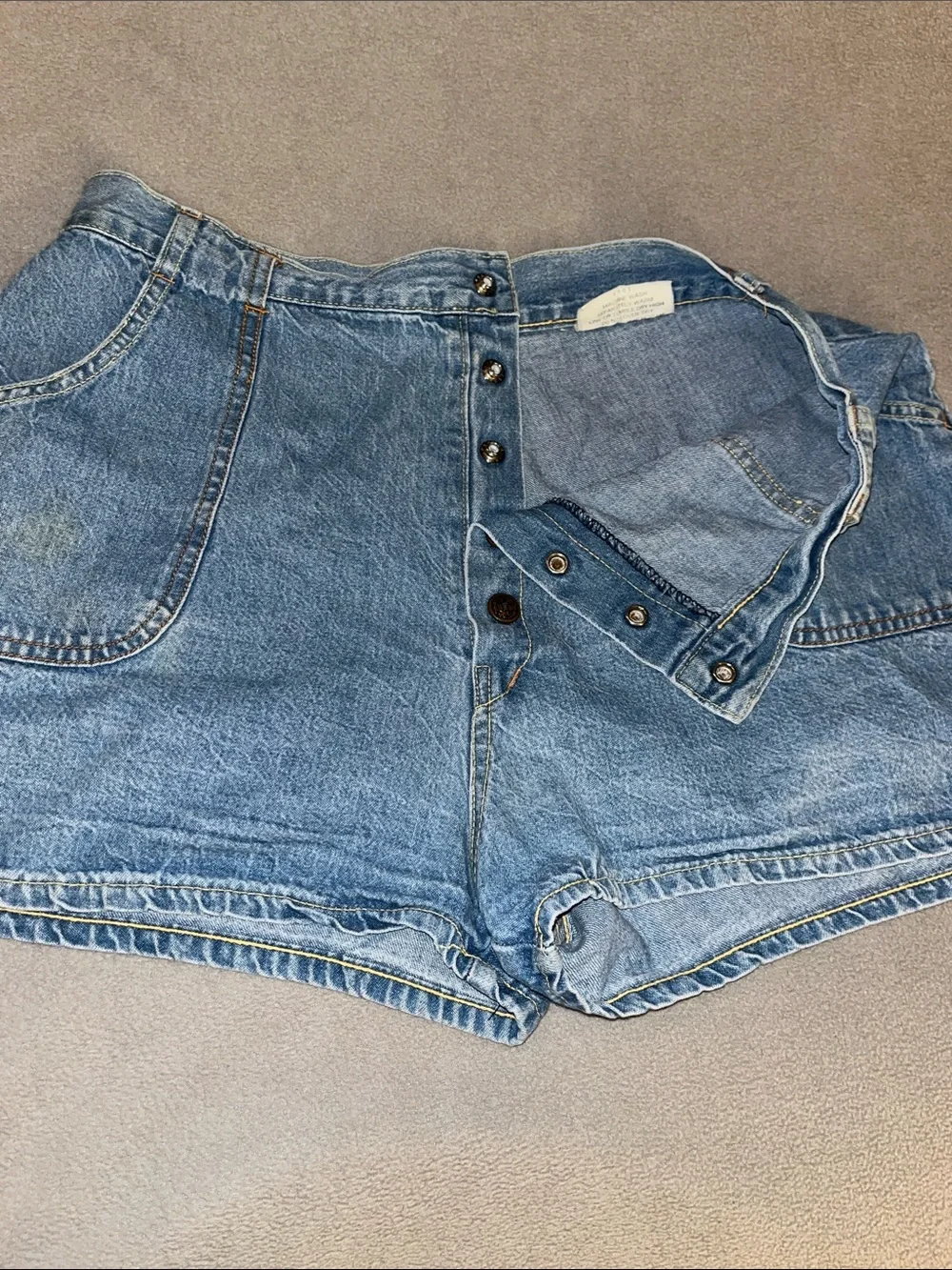 Vintage Snap Button Denim Shorts
